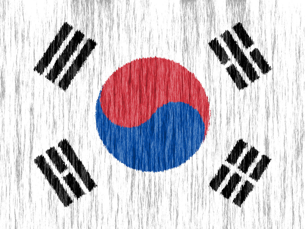 Fahne Südkoreas - Republik Korea Flagge