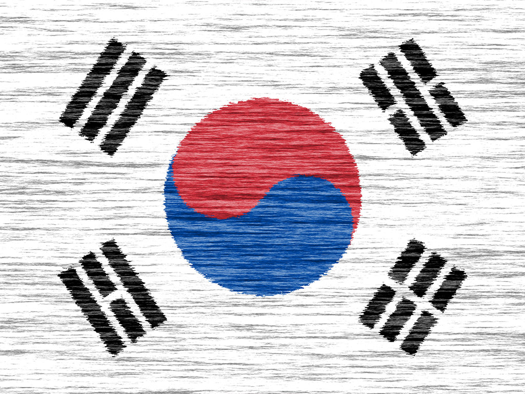 Fahne Südkoreas - Republik Korea Flagge