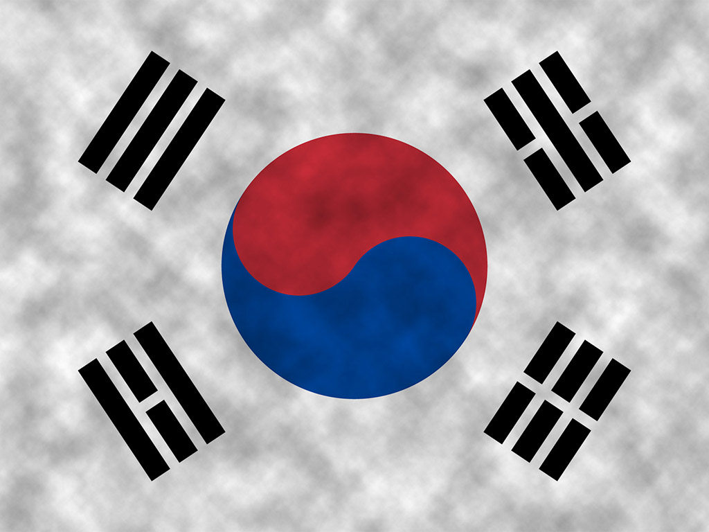 Fahne Südkoreas - Republik Korea Flagge