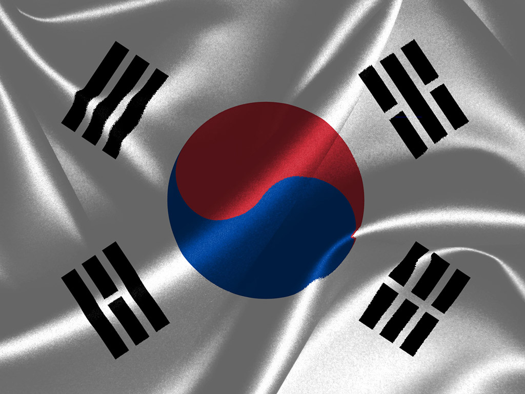 Fahne Südkoreas - Republik Korea Flagge