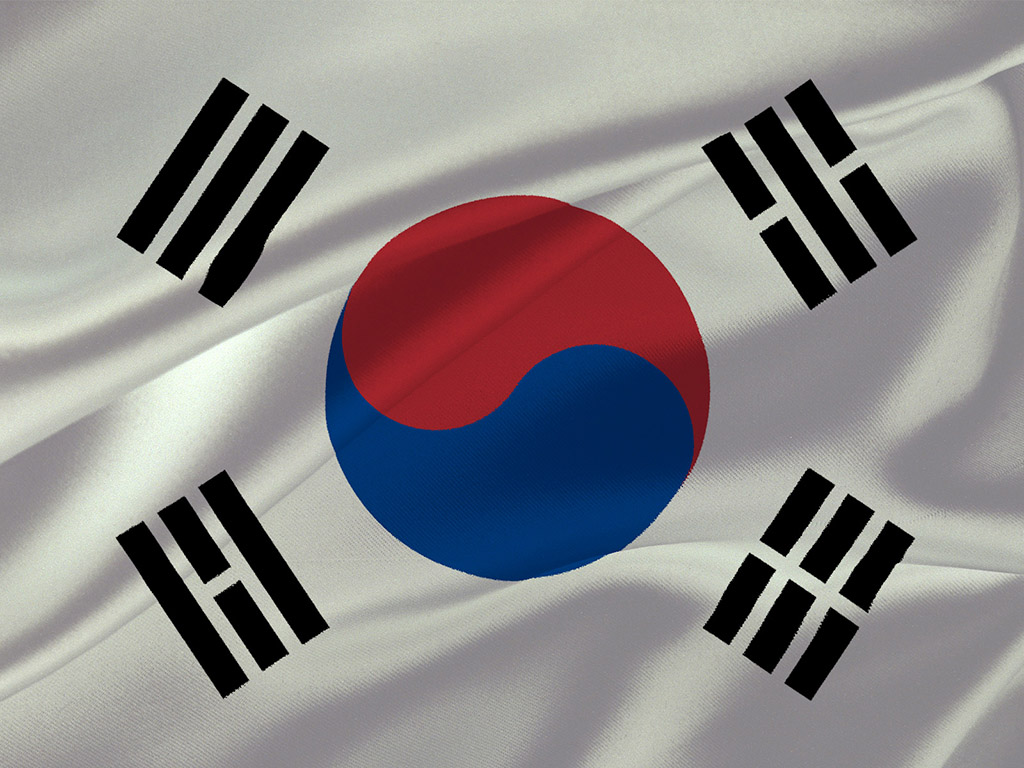 Fahne Südkoreas - Republik Korea Flagge