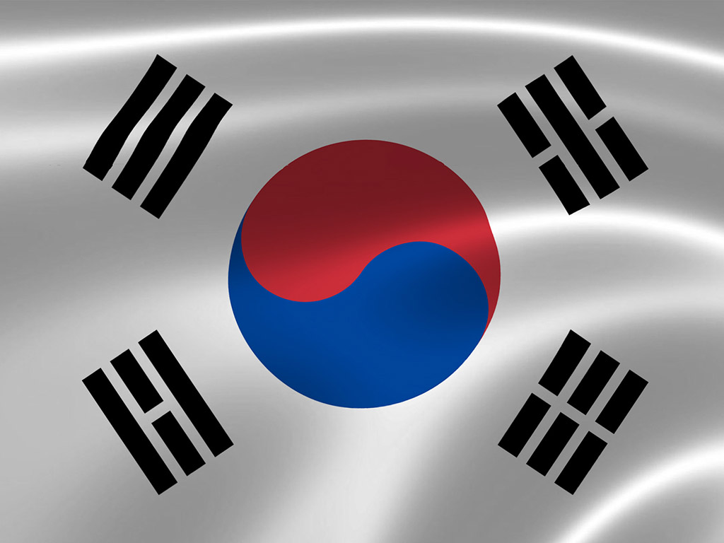 Fahne Südkoreas - Republik Korea Flagge