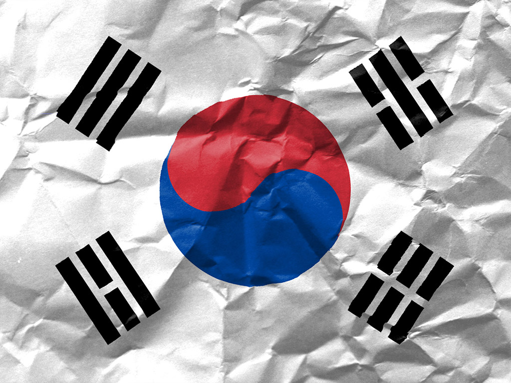 Fahne Südkoreas - Republik Korea Flagge