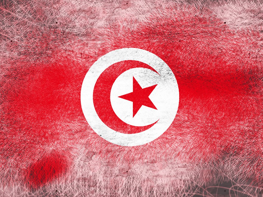 Tunesien Flagge 012