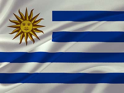 Die Flagge Uruguays