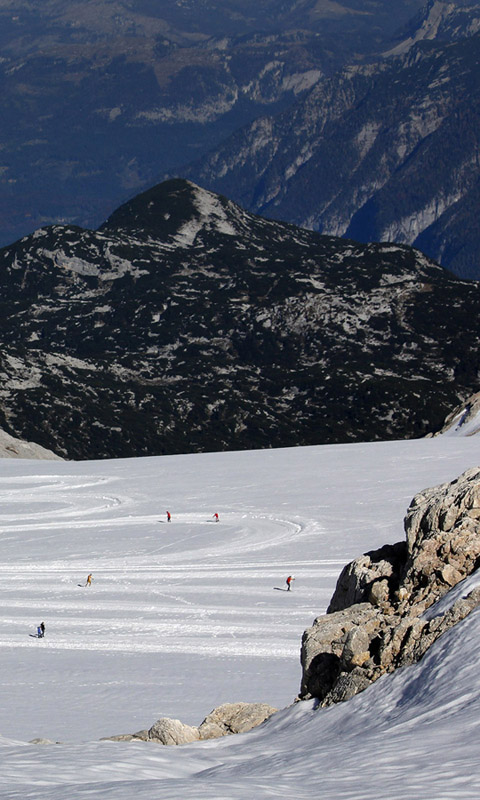 Handy Hintergrundbild: Der Dachstein, Die Alpen, Winter, Schnee, Berg