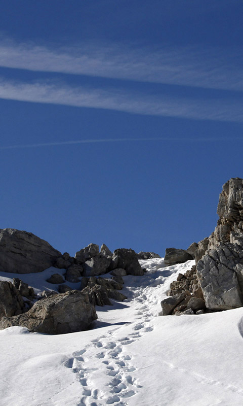 Handy Hintergrundbild: Der Dachstein, Die Alpen, Winter, Schnee, Berg