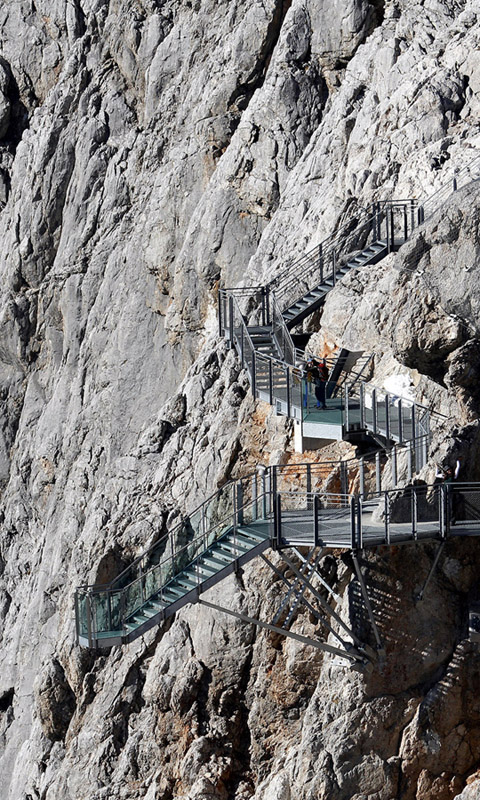 Treppe ins Nichts - Der Dachstein, Die Alpen, Winter, Schnee, Berg.013