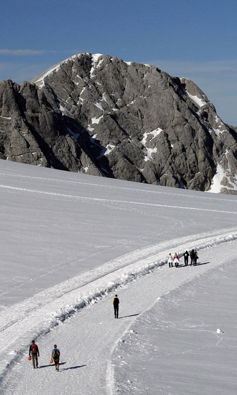 Treppe ins Nichts - Der Dachstein, Die Alpen, Winter, Schnee, Berg.018