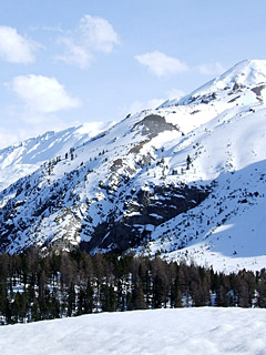 Winter in den Alpen, Schnee - Handy Hintergrundbild