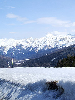 Winter in den Alpen, Schnee - Handy Hintergrundbild