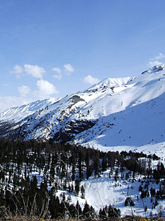 Winter in den Alpen, Schnee - Handy Hintergrundbild