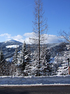 Winter in den Alpen, Schnee - Handy Hintergrundbild