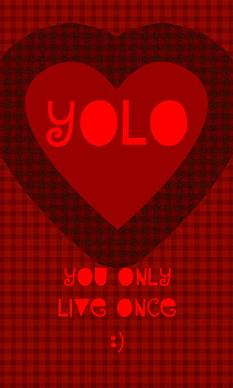 YOLO - You only live once - Du lebst nur einmal