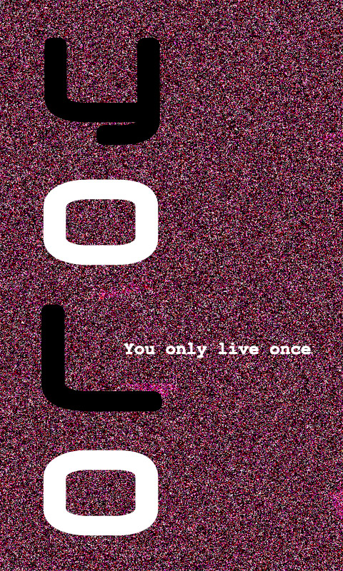 YOLO - You only live once - Du lebst nur einmal.010