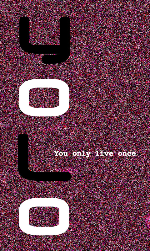 YOLO - You only live once - Du lebst nur einmal