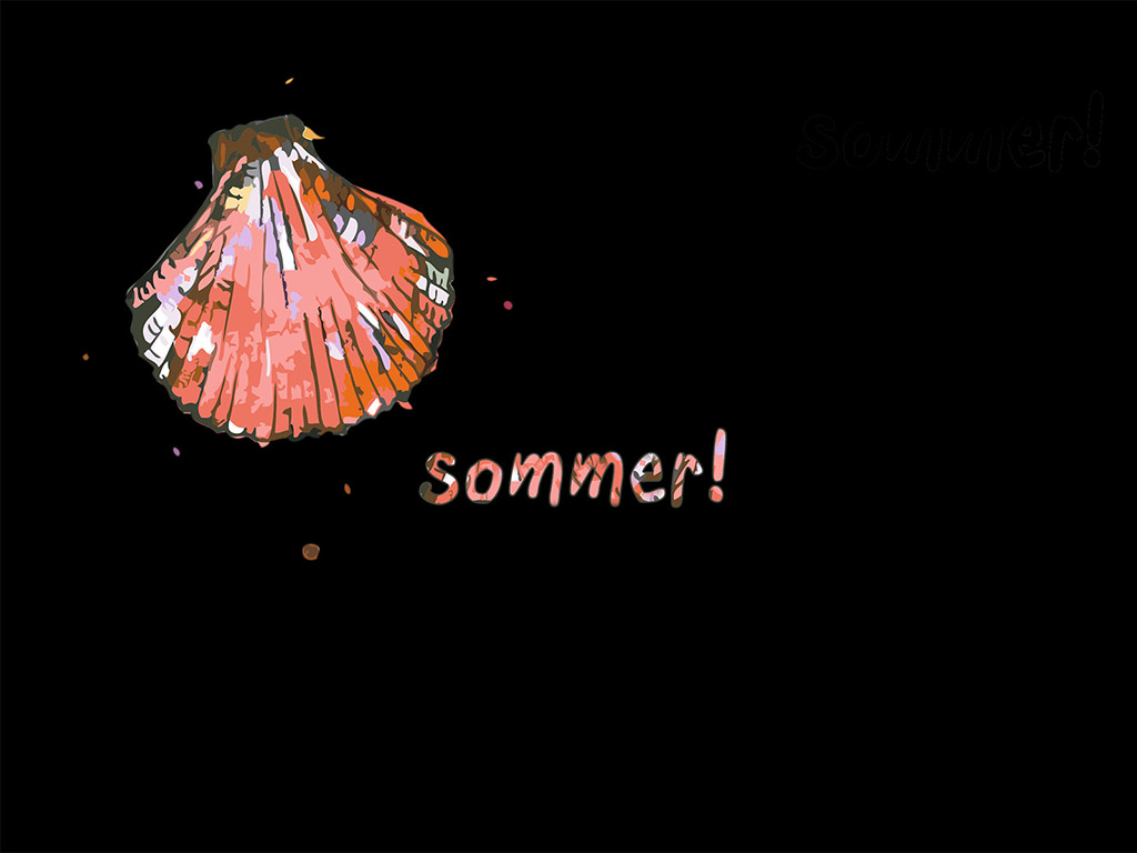 Sommer - schwarzes Hintergrundbild - Meerestier