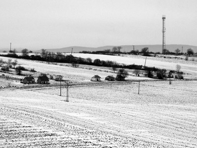 Winterlandschaft in Schwarz und Weiss