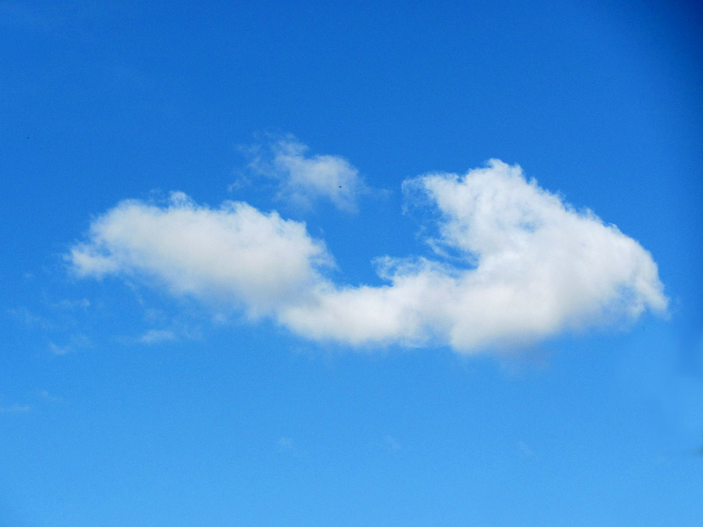 Wolke - blauer Himmel - Kostenloses Hintergrundbild