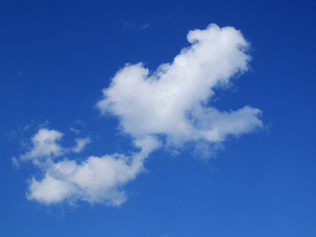 Wolke - blauer Himmel - Kostenloses Hintergrundbild