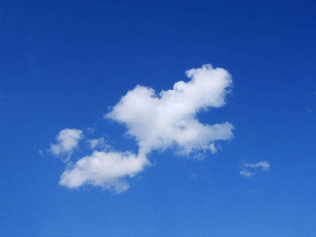 Wolke - blauer Himmel - Kostenloses Hintergrundbild