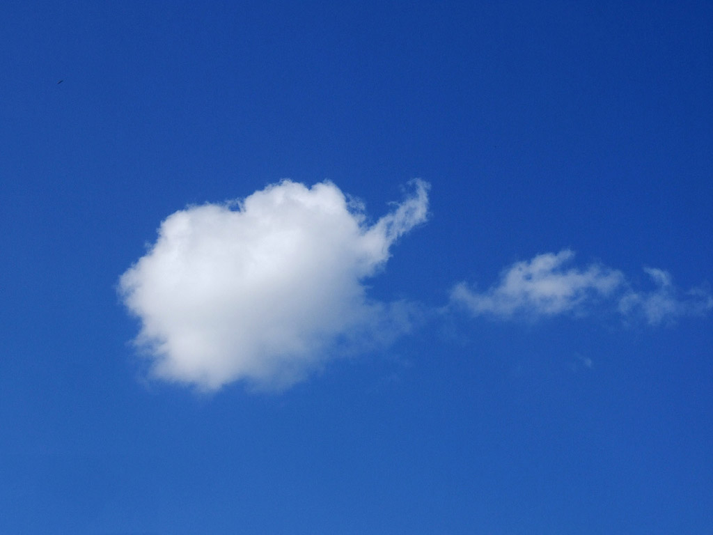 Wolke - blauer Himmel - Kostenloses Hintergrundbild