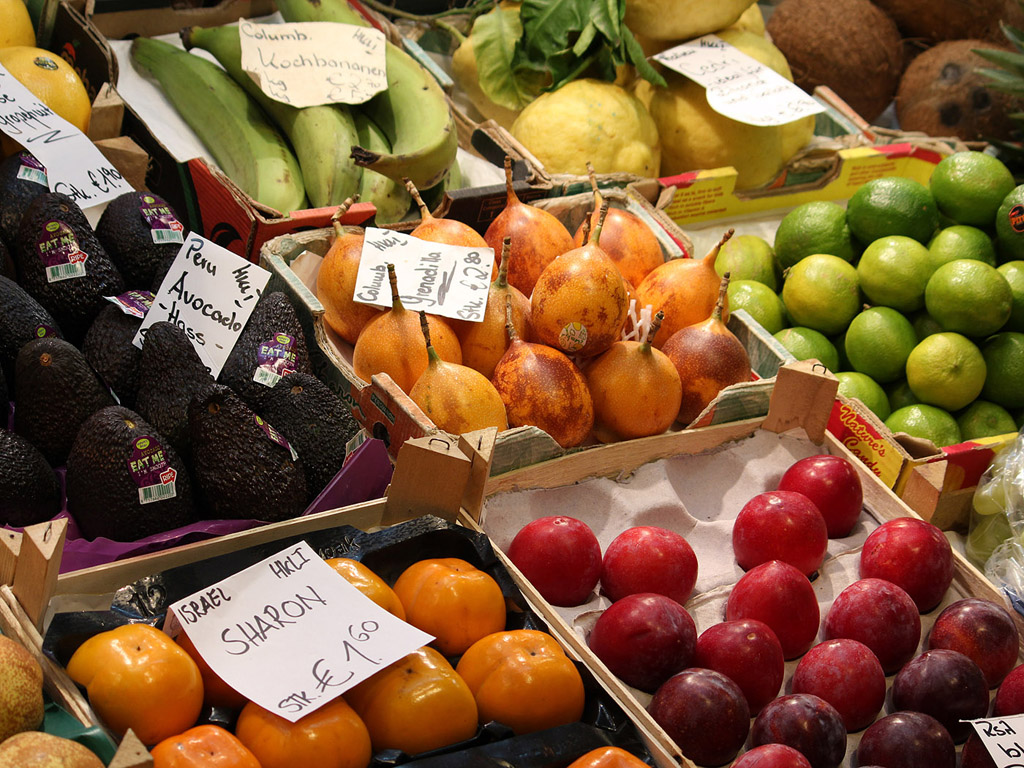 Stuttgart, Markthalle - Obst - Kostenloses Hintergrundbild