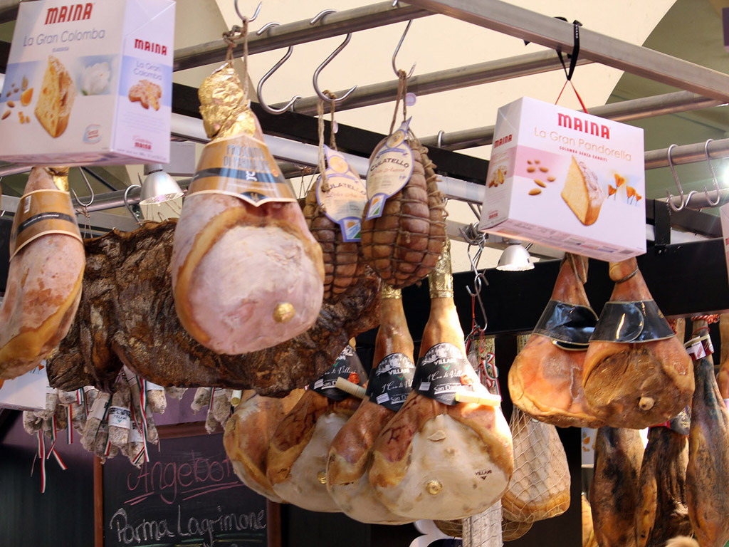 Fleisch, Schinken, Prosciutto | Stuttgart, Markthalle - Kostenloses Hintergrundbild