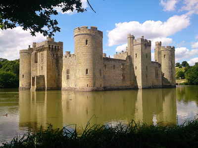 Bodiam Castle, East Sussex, England - Schloss, Wasserburg