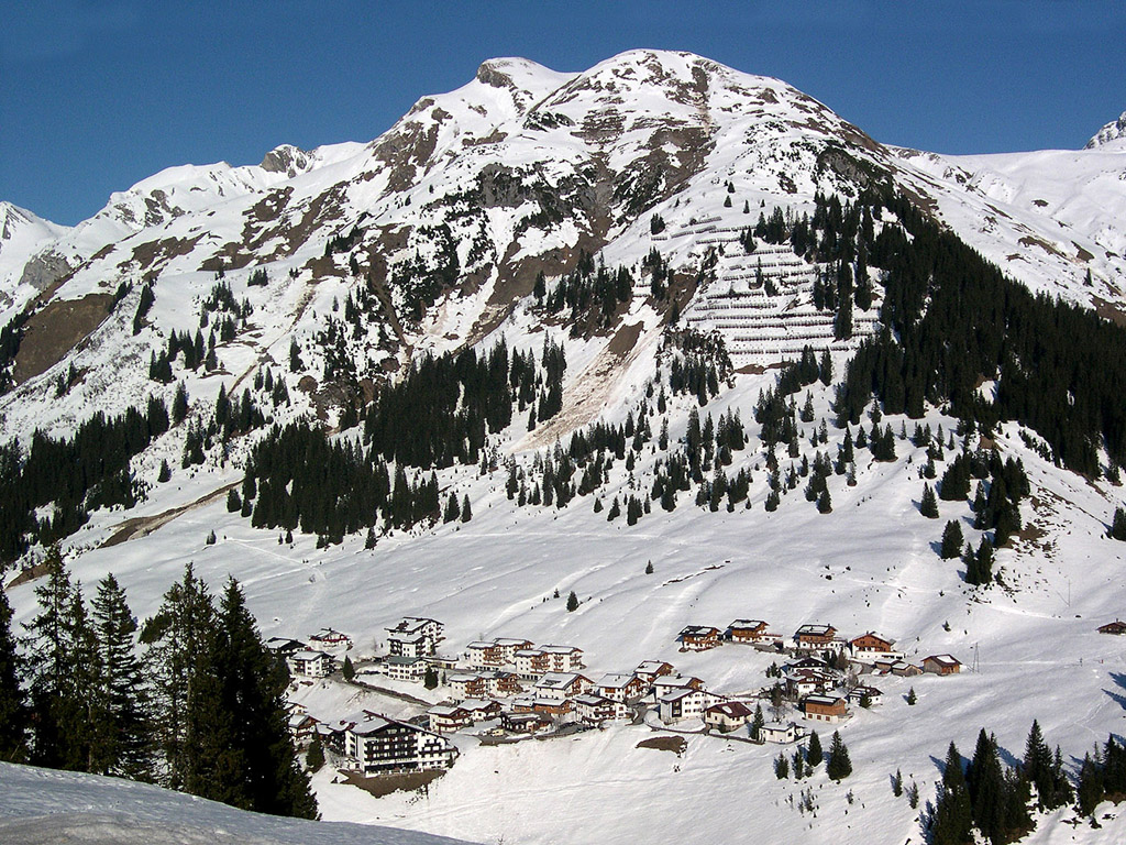 Die Alpen im Winter - Hintergrundbild gratis