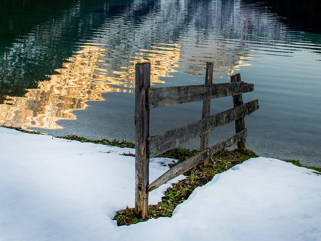 Der Jägersee in Kleinarl, Ősterreich im März 2014