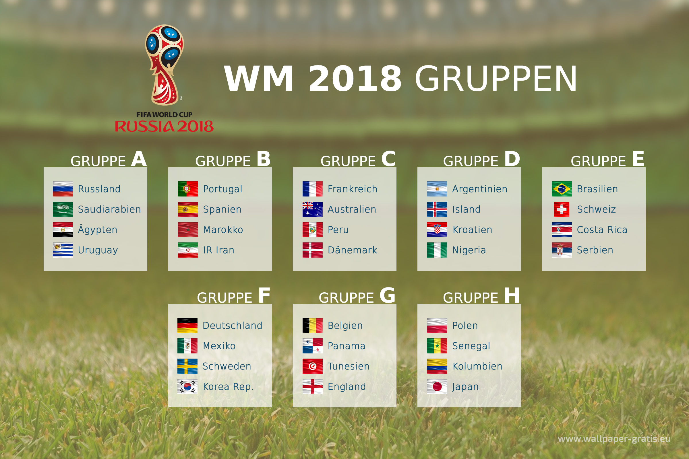 Fussball Wm 2018 Russland Spielplan And Ergebnisse Hintergrundbild Kostenlos