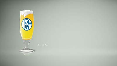 Bundesliga - ein Glas Bier - Fußball - FC Schalke 04