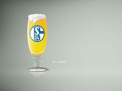 Bundesliga - ein Glas Bier - Fußball - FC Schalke 04