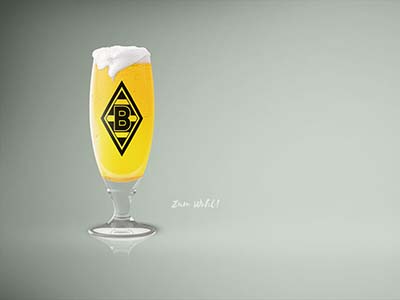 Bundesliga - ein Glas Bier - Fußball - Borussia Mönchengladbach