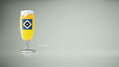 Bundesliga - ein Glas Bier - Fußball - Hamburger SV