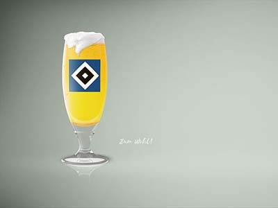 Bundesliga - ein Glas Bier - Fußball - Hamburger SV