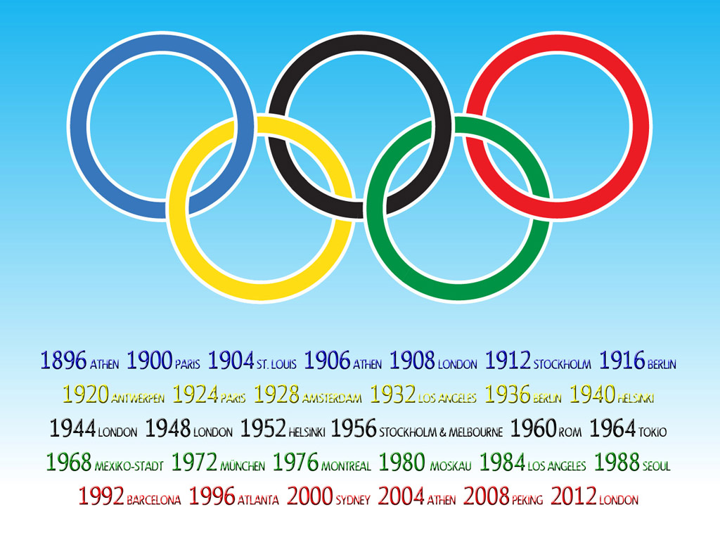 Olympische Spiele 1896-2012 - Hintergrundbild kostenlos