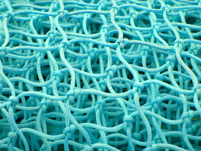 Textur: Kunststoff-Seilnetz