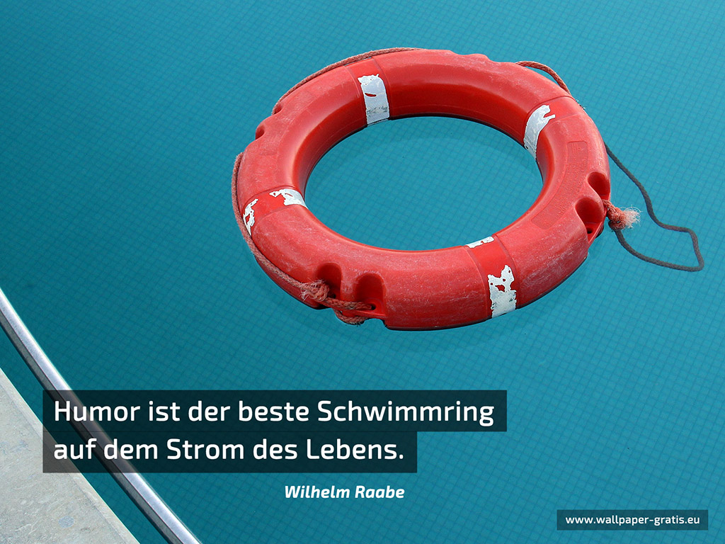 Humor ist der beste Schwimmring auf dem Strom des Lebens.